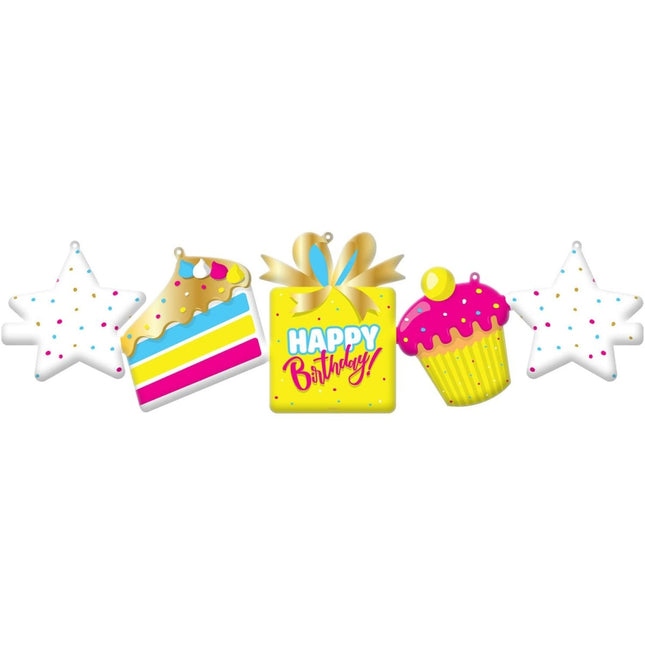 Folieballonnen Slinger 'Happy Birthday' - 2 stuks van Folat koop je bij Partywinkel
