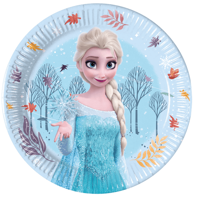 Frozen Borden Elsa 20cm 8st van Procos koop je bij Partywinkel