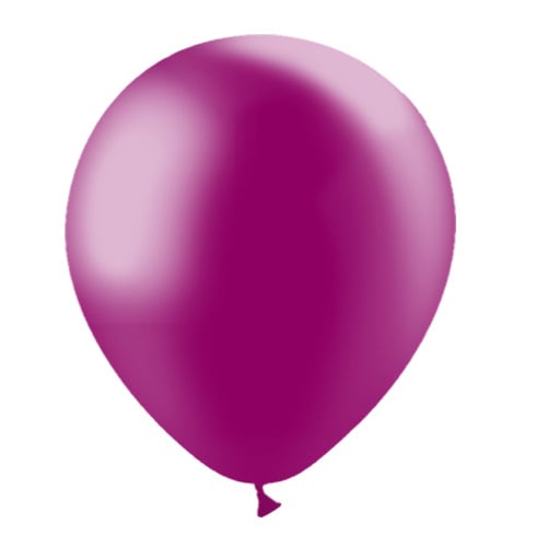 Fuchsia Ballonnen Metallic 30cm 10st - Partywinkel - 8711194215416