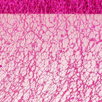 FUCHSIA GLITZERNDES TISCHBAND 10CM X 5M