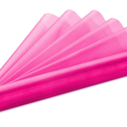Fuchsia Organza Stof 16cm 9m van Partydeco koop je bij Partywinkel