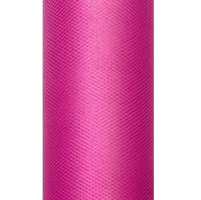 Fuchsia Tule Rol 30cm 9m van Partydeco koop je bij Partywinkel