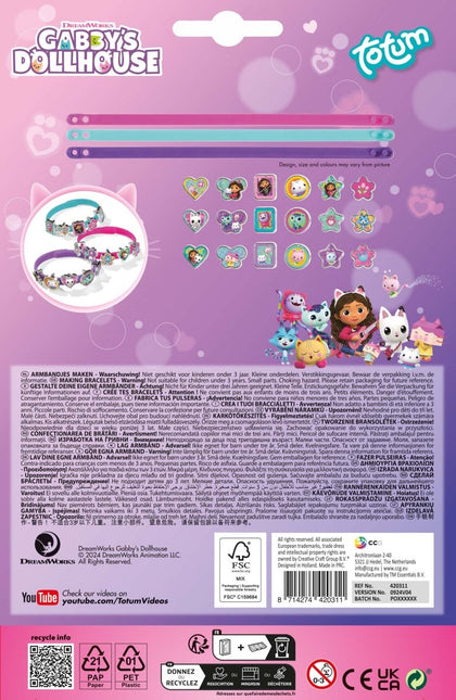 Gabby'S Dollhouse Knutselset Bedelarmband - Partywinkel - 8714274420311