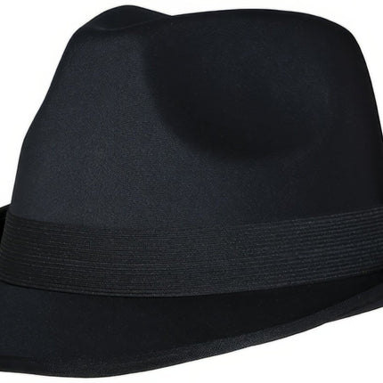 Gangster Hoed Zwart Met Band van Fiestas Guirca koop je bij Partywinkel