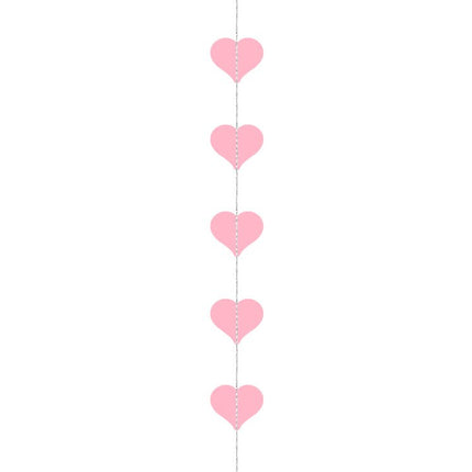 Garland Hearts, pink, 3,5 m - Partywinkel - 5904555012134