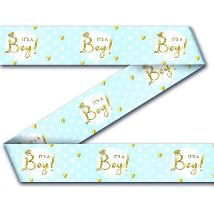 Geboorte Afzetlint Hoera Een Jongen! 12m van Paper Dreams koop je bij Partywinkel