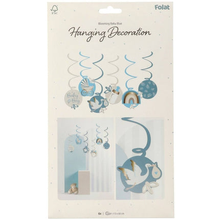 Geboorte Hangdecoratie Babyboy 6st van Folat koop je bij Partywinkel