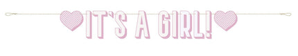 Geboorte Letterslinger It's A Girl 1,58m van Unique koop je bij Partywinkel