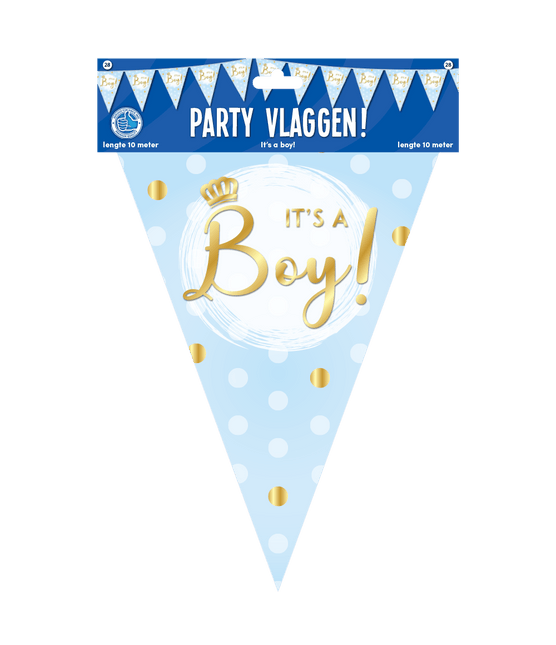 Geboorte Slingers It's A Boy 10m van Paper Dreams koop je bij Partywinkel