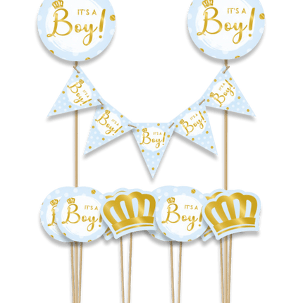 Geboorte Taarttopper Jongen 30cm - Partywinkel - 8716764241024