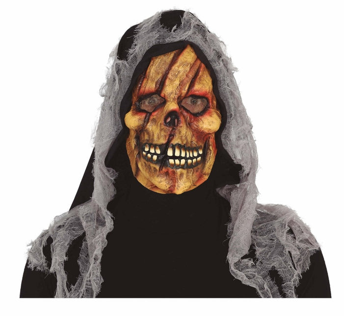 Geel Halloween Masker Skelet van Fiestas Guirca koop je bij Partywinkel