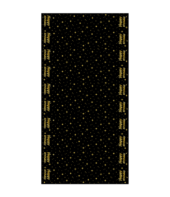 Gefeliciteerd Tafelkleed Zwart Goud 2,74m van Paper Dreams koop je bij Partywinkel