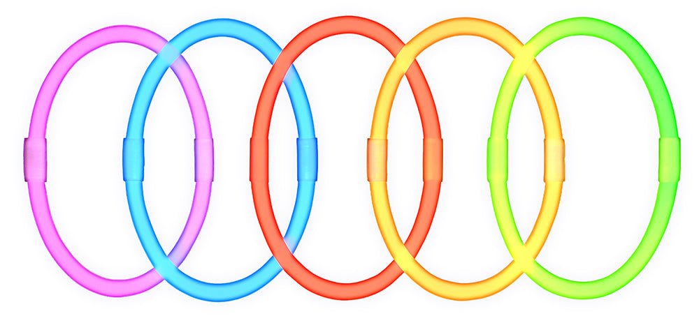 Gekleurde Armband Glow In The Dark 50st van Fiestas Guirca koop je bij Partywinkel