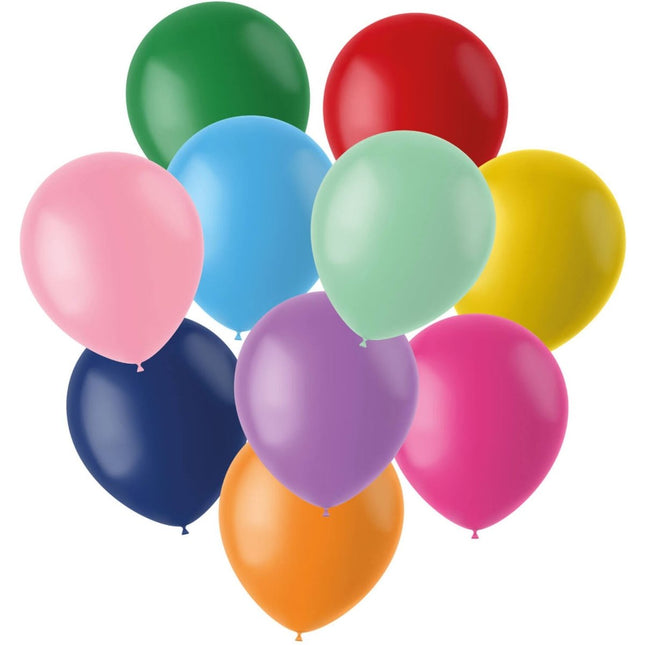Gekleurde Ballonnen 33cm 50st van Folat koop je bij Partywinkel