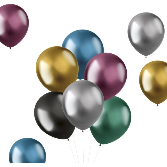 Gekleurde Ballonnen Chroom 33cm 50st van Folat koop je bij Partywinkel