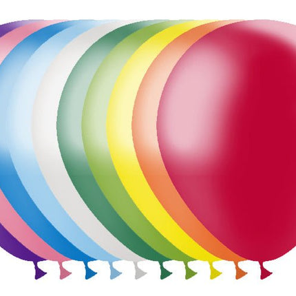 Gekleurde Ballonnen Metallic 30cm 50st - Partywinkel - 8436540866851