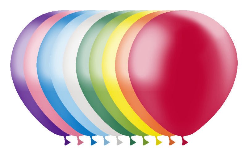 Gekleurde Ballonnen Metallic 30cm 50st - Partywinkel - 8436540866851
