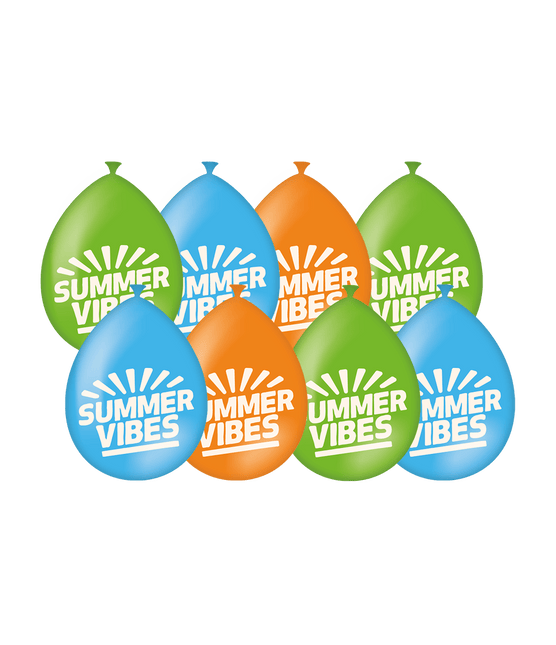 Gekleurde Ballonnen Summer Vibes 30cm 8st van Paper Dreams koop je bij Partywinkel