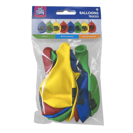 Gekleurde Ballonnen Trucks 30cm - Partywinkel - 8716764237751