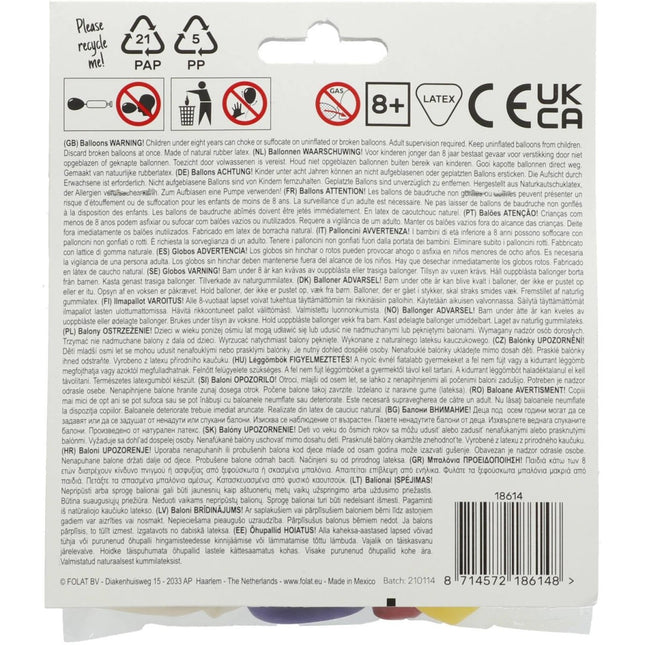 Gekleurde Confetti Ballonnen 30cm 6st van Folat koop je bij Partywinkel