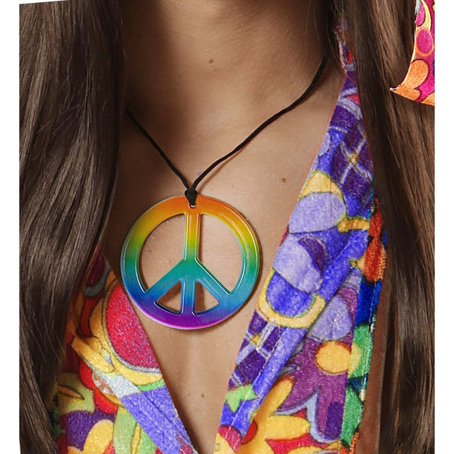 Gekleurde Hippie Ketting Regenboog van Widmann koop je bij Partywinkel