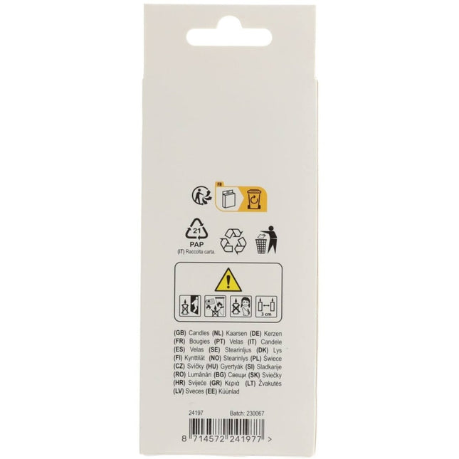 Gekleurde Kaarsen Gedraaid 6st van Folat koop je bij Partywinkel