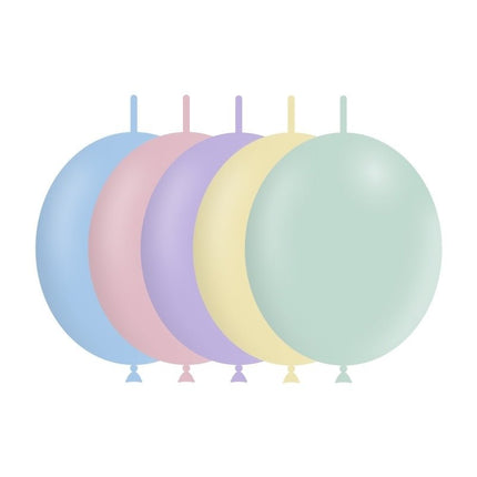 Gekleurde Knoopballonnen Pastel 30cm 50st van Balloonia koop je bij Partywinkel