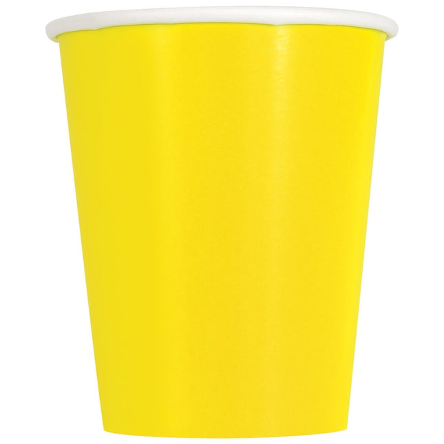 Gele Bekers 228ml 8st van Unique koop je bij Partywinkel