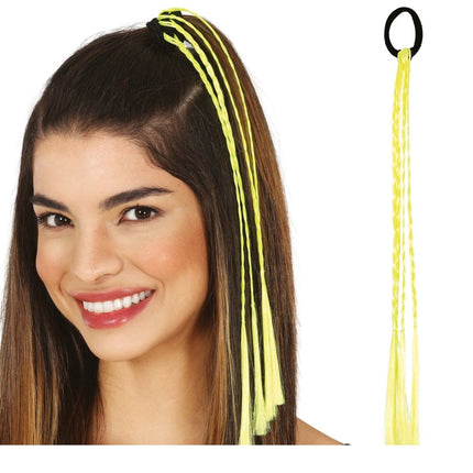 Gele Hair Extension 35cm 3st - Partywinkel - 8434077481448