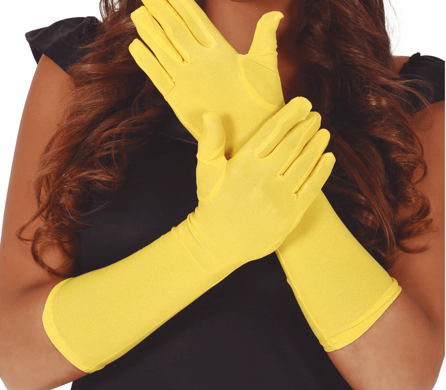 Gelbe Handschuhe 42cm – Partywinkel