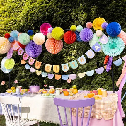 Gele Honeycomb 40cm van Partydeco koop je bij Partywinkel