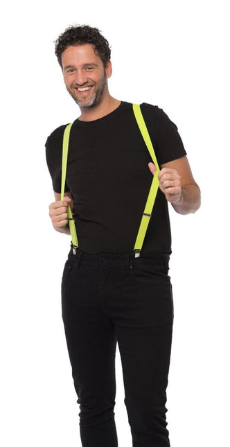 Gele Neon Bretels van Partychimp koop je bij Partywinkel