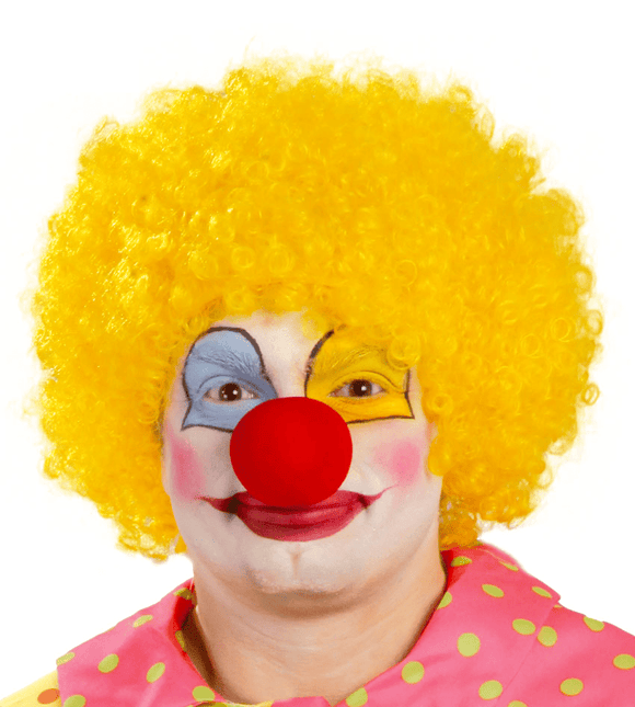 Gele Pruik Krullen van Fiestas Guirca koop je bij Partywinkel