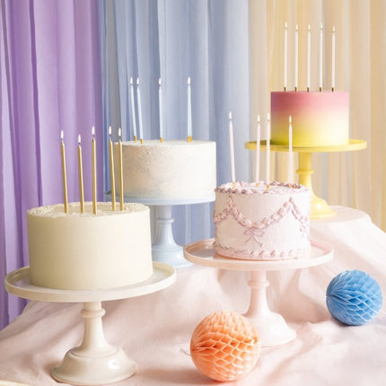 Gele Taartplateu 24cm van Partydeco koop je bij Partywinkel