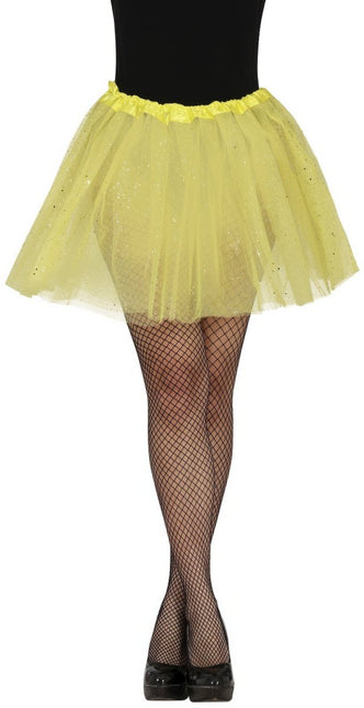 Gele Tutu Dames Glitter 40cm van Fiestas Guirca koop je bij Partywinkel