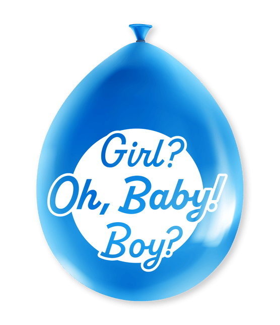Gender Reveal Ballonnen 30cm 8st van Paper Dreams koop je bij Partywinkel