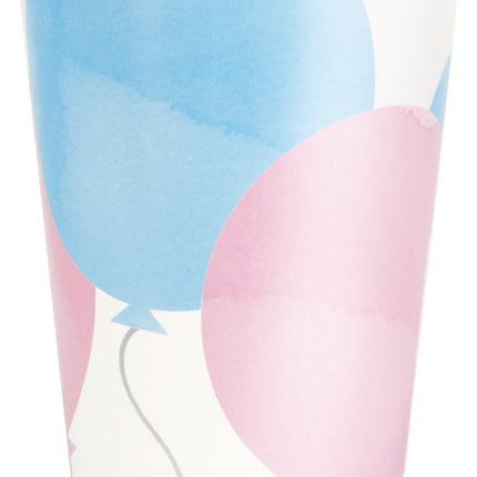 Gender Reveal Bekers Papier 266ml 8st van Unique koop je bij Partywinkel