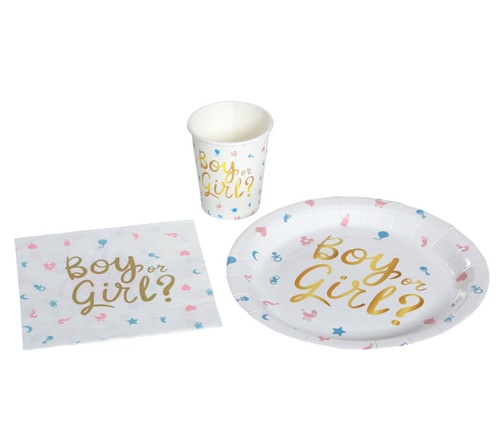 Gender Reveal Servetten 33cm 12st van Fiestas Guirca koop je bij Partywinkel