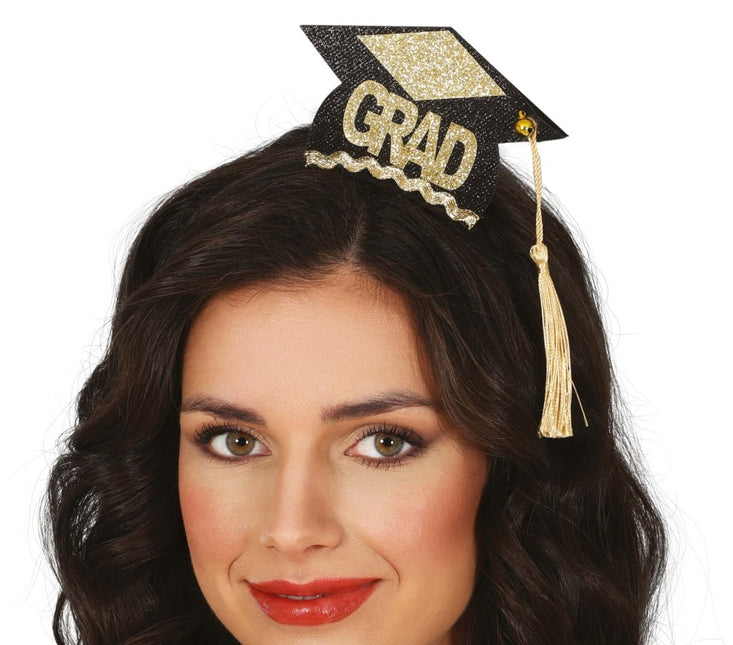 Geslaagd Haarband Zwart Goud - Partywinkel - 8434077230084