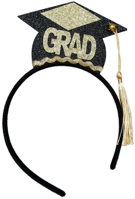 Geslaagd Haarband Zwart Goud - Partywinkel - 8434077230084