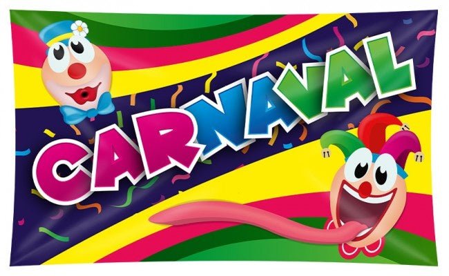 Gevelvlag Carnaval 90X150 van PartyXplosion koop je bij Partywinkel