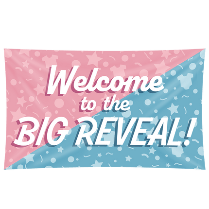 Gevelvlag Gender Reveal 1.5m van Paper Dreams koop je bij Partywinkel