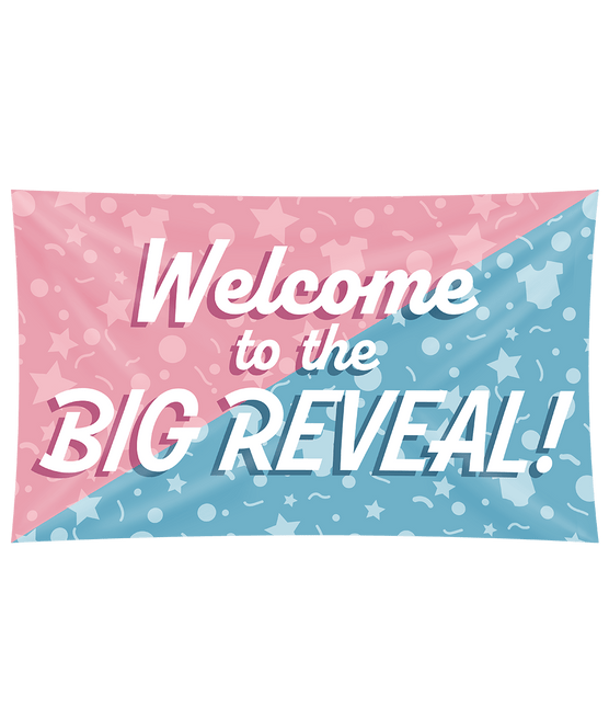 Gevelvlag Gender Reveal 1.5m van Paper Dreams koop je bij Partywinkel