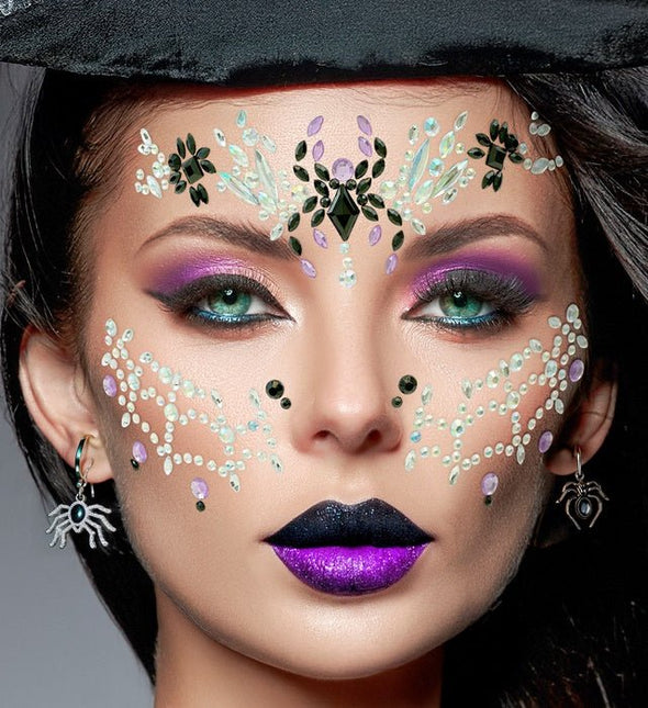 Gezichtdecoratie Spinnenweb en Spin Halloween van Widmann koop je bij Partywinkel