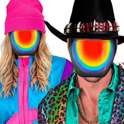 Gezichtsscherm Spiegellens Regenboog van Widmann koop je bij Partywinkel
