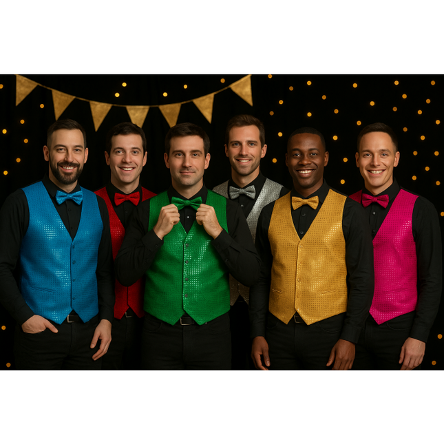 Goldweste mit Schleife 2 Stück