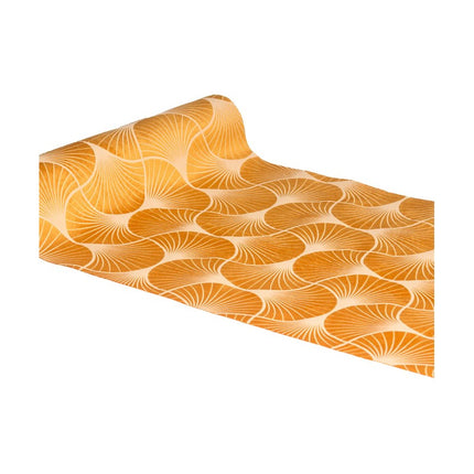 Orange Cantaloupe Tischläufer Gingko Print 3m