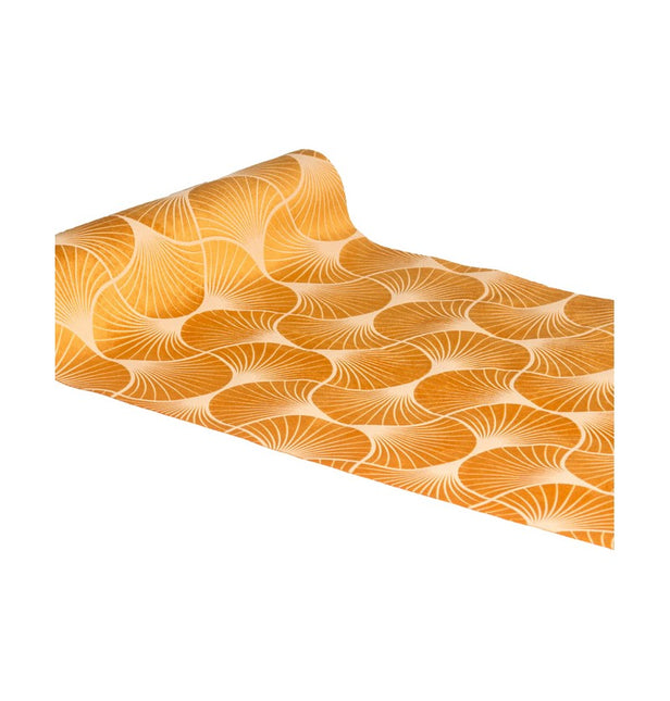 Orange Cantaloupe Tischläufer Gingko Print 3m