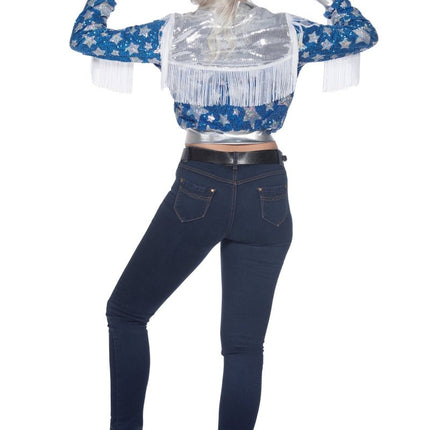 Glamorous pailletten jasje sterren - Partywinkel - 8720059067398