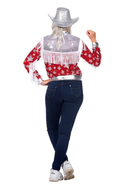 Glamorous pailletten jasje sterren - Partywinkel - 8720059067329